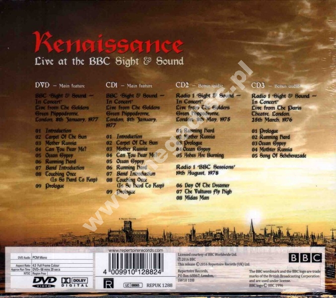 RENAISSANCE - Live At The BBC - Sight & Sound (3CD+DVD) - EU