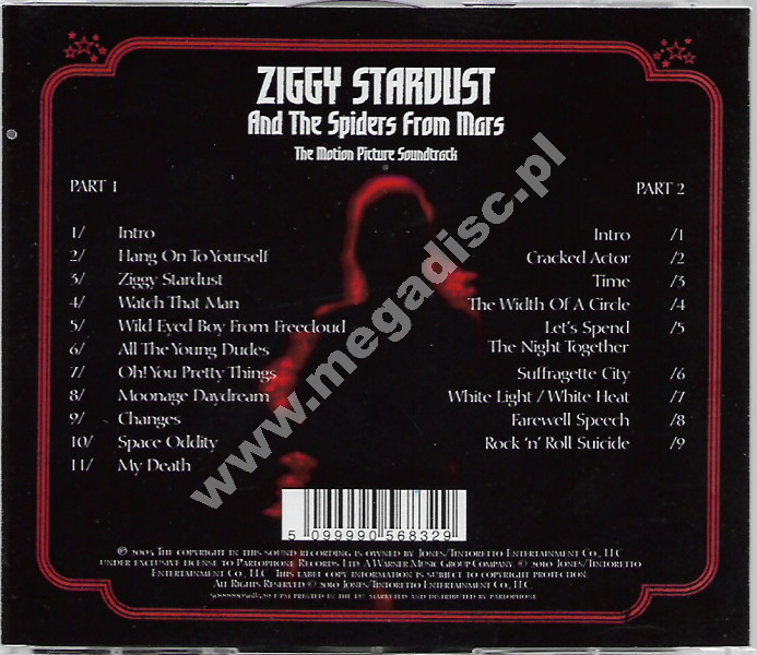 David Bowie Ziggy Stardust And The Spiders From Mars Motion Picture Soundtrack 30th 4007