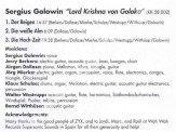 SERGIUS GOLOWIN - Lord Krishna von Goloka - US Lion Edition