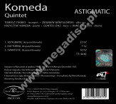 KOMEDA QUINTET - Astigmatic - POL Remastered Digipack Edition - POSŁUCHAJ