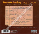 KLAUS SCHULZE - Timewind +3 (2CD) - GER Revisited Expanded Digipack Edition - POSŁUCHAJ